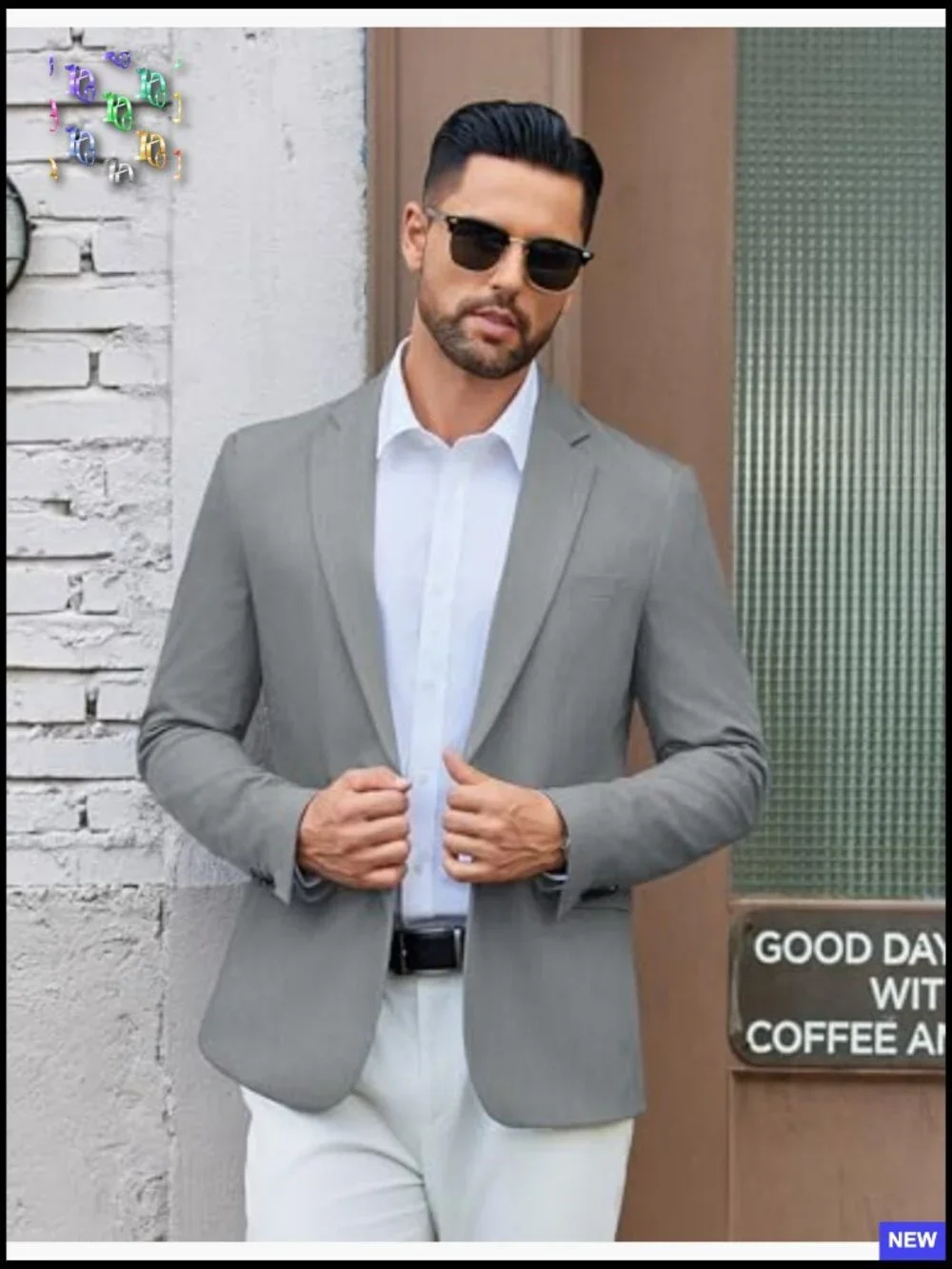 Slim Fit Blazer Lightweight Sport Coat Classic Business Casual Jacket